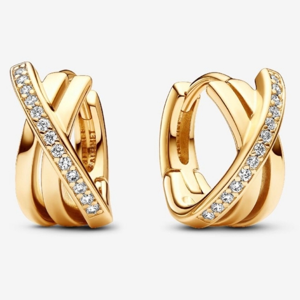 Pandora Gold and Silver Earrings